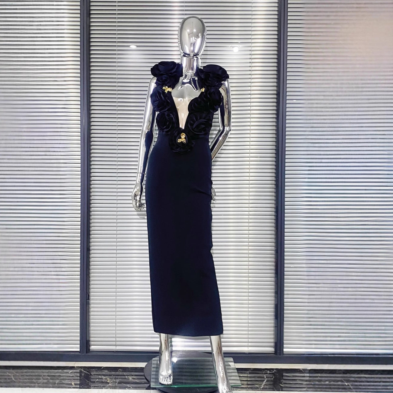 Women's Three-dimensional Flower Sexy Dress