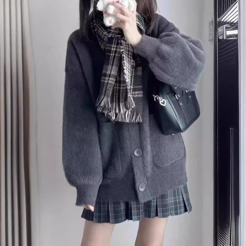 Women's Waterproof Mink Fur Knitted Cardigan